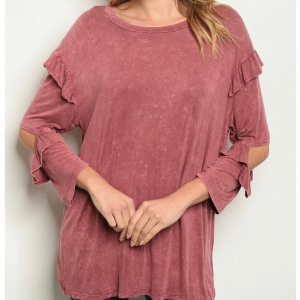 Berry Washed Top
